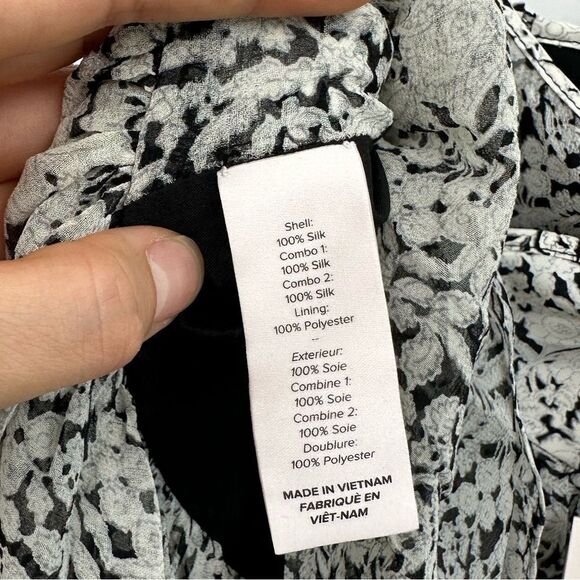 Cinq a Sept 5 a 7 100% Silk Yelena Floral Tiered Asymmetric Boho Cami Top Size S - Picture 11 of 13